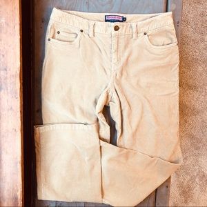 Vineyard Vines tan corduroy bootcut pants size 8